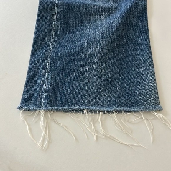 AG the Jodi Crop High Rise Flare Crop Distressed Designer Denim - Picture 5 of 13